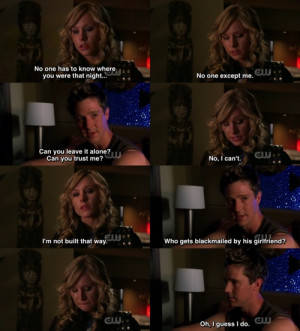 Who gets blackmailed by his girlfriend? Oh I guess I do.