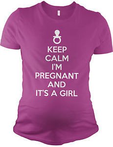 ... -Im-Pregnant-And-Its-A-Girl-T-Shirt-Funny-Maternity-Pregnancy-Shirt