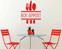 Bon Appetit Kitchen Wall Sticker Decal QU151