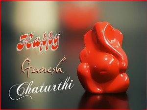 Happy Ganesh Chaturthi Greetings Cards with Hindi Quotes