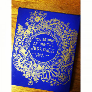 Painted Canvas with Quote by HansCanvs on Etsy