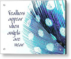 Bird Feather Quotes Acrylic Prints - Feathers Appear Acrylic Print by ...