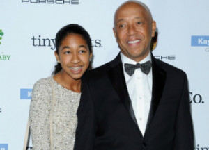 RUSSELL SIMMONS AND DAUGHTER ATTEND BABY2BABY GALA
