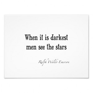 Ralph Waldo Emerson Inspirational Quote Darkest Art Photo