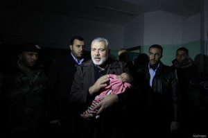 Deputy Head of Hamas's Political Bureau Ismail Haniyeh addressed the ...