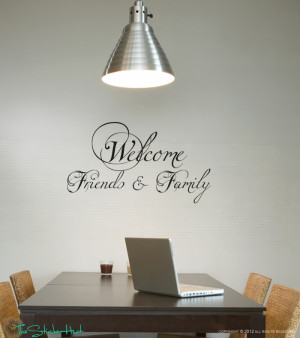 Welcome Friends Family Vinyl Wall Sticker Home Graphics Decal Sticker ...