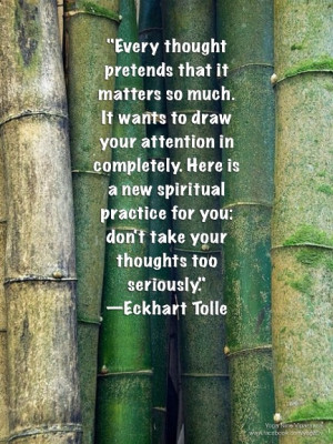 ... spiritual practice for you: don't take your thoughts too seriously