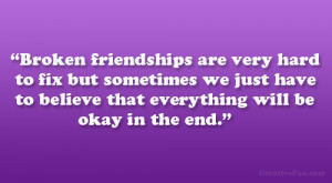 Sad Quotes About Friendships Ending. QuotesGram