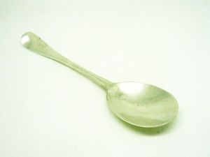 Antique English sterling silver spoon, hallmarked from London in 1748 ...