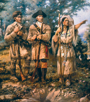 Sacagawea guiding Lewis and Clark.