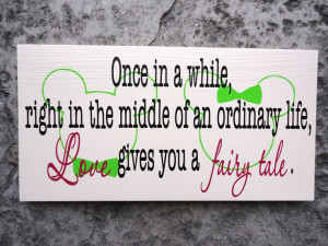 Wedding Love Fairy Tale Wedding Sign Mickey by OurHobbyToYourHome, $47 ...