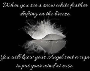 When you see a snow white feather...