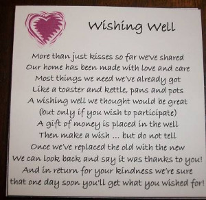 Wishing Well Cards *MADE TO ORDER* wedding invitation