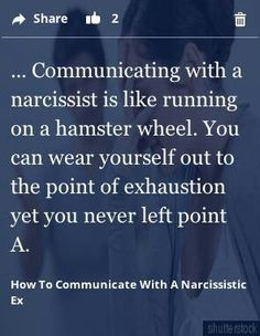 Narcissistic men life in a gerbil wheel More