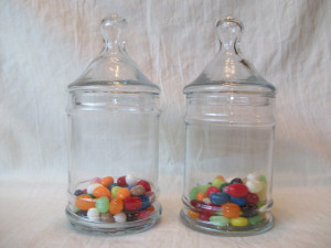 jelly bean jars i purchased two matching candy jars and