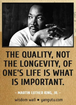 is important, ~ Martin Luther King, Jr. Wisdom Wall Quote #quotations ...