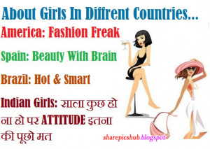 Girls's Attitude Funny Quotes | Ladki Ka Attitude Funny Images