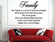 Family Ties Are Precious Threads Wall Sticker