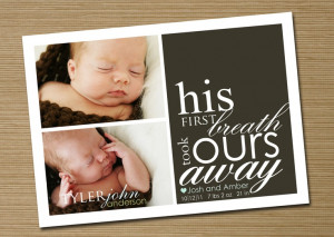 Baby Announcement: Baby Girl, Baby Boy Printable Birth Announcement ...