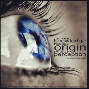 quote #knowledge #perception #vision #origin #enlightenment #DaVinci