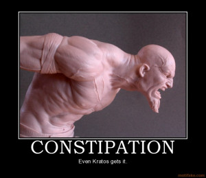 constipation even kratos gets it demotivational poster