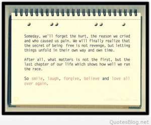 Forget the hurt quote