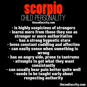 Scorpio Child Personality.