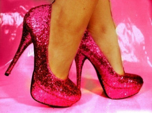 cute, heels, pink, shoes, sparkly