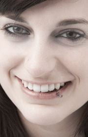 cute lip piercing with ring and labret stud cute lower lip piercing
