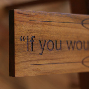 Love Quote Engraved in Wood Sign