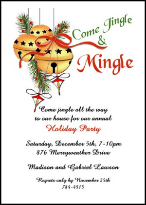... popular jingle and mingle Christmas invitations with free shipping