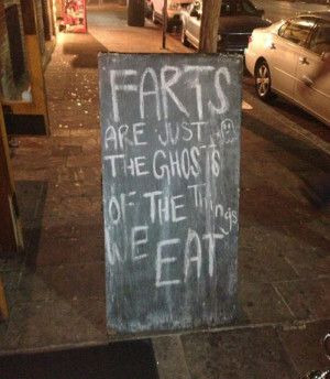 Sign Reveals that Farts Are Just Ghosts