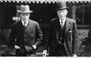 From left to right: John D. Rockefeller Jr.and John D. Rockefeller.