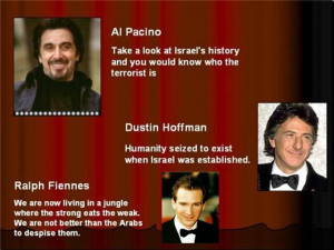 Hollywood celebrities comments about Arabs and Jews...1