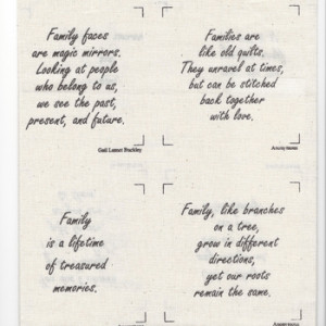 Talking Quilts Mini Family Quotes