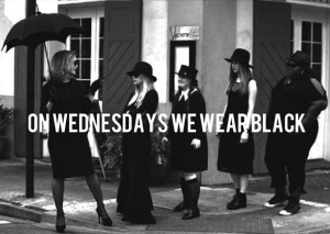 ... horror story, black, black and white, quote, we, wear, wednesdays