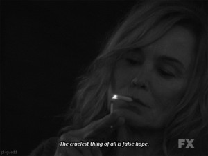 ... , cig, american horror story, ahs, black & white, jessica lange