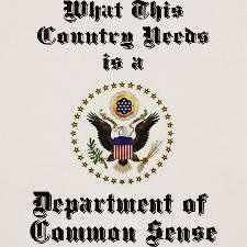 ... this country needs is a department of common sense common sense