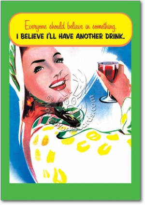 Another Drink Humorous Birthday Paper Card Nobleworks