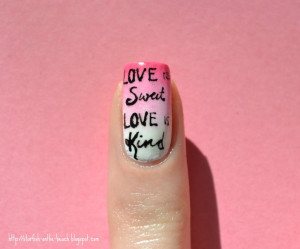 Love is sweet, love is kind. #nail #nails #nailart