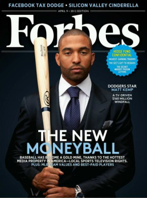 ... matt kemp is on the cover of the new april 2012 forbes magazine matt