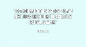 got nominated for my second film as best young director in the ...