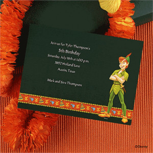 Peter Birthday Party on Party Time With Peter Pan Invitation Birthday ...