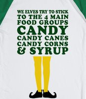Main Food Groups - This Christmas get your elf on with this shirt ...