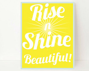 Rise And Shine Print - Bright Yellow - Children Art Print - Children ...