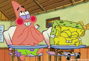 Spongebob Squarepants and Patrick Star Laughing