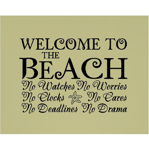 ... beach..... Beach Wall Quotes Words Sayings Removable Wall Lettering