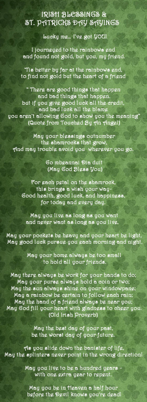 Irish Blessings And Patrick