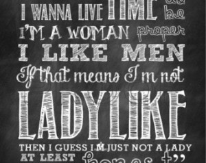 Ladylike Quote Chalkboard Print