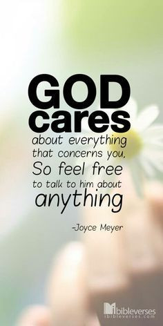 God Cares- Joyce Meyer quotes